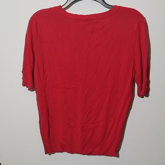 Talbots Red Sweater Shirt - Size Medium - Picture 2 of 5
